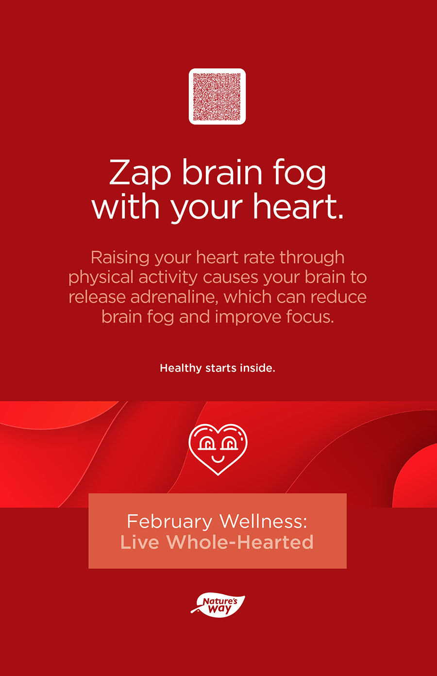 Natures Way Poster - Zap brain fog with your heart.