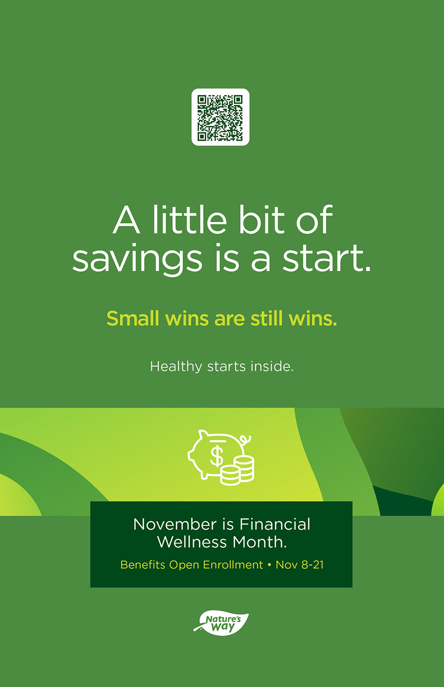 Natures Way Poster - A little bit of savings is a start.