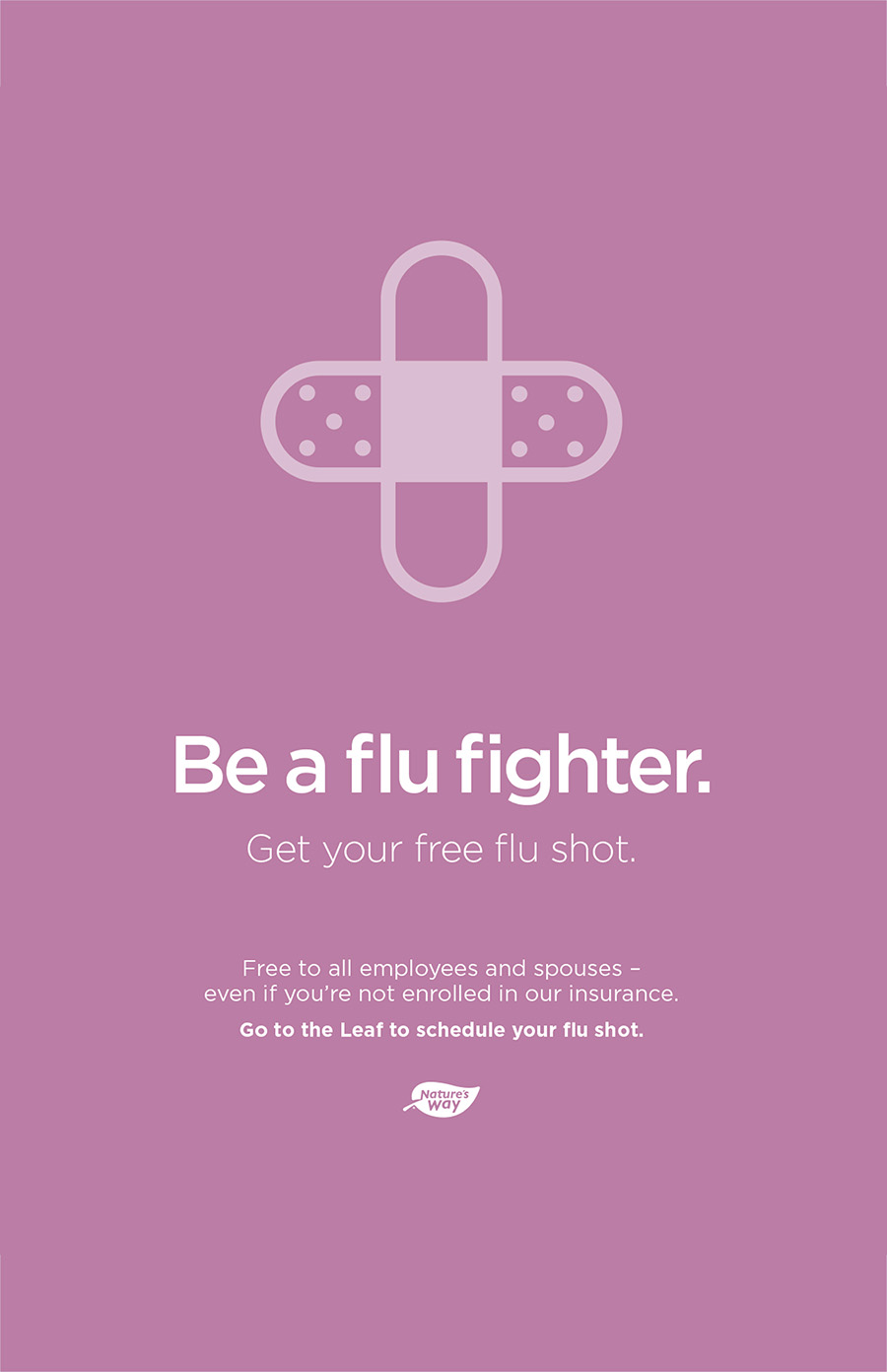 Natures Way Poster - Be a flu fighter.